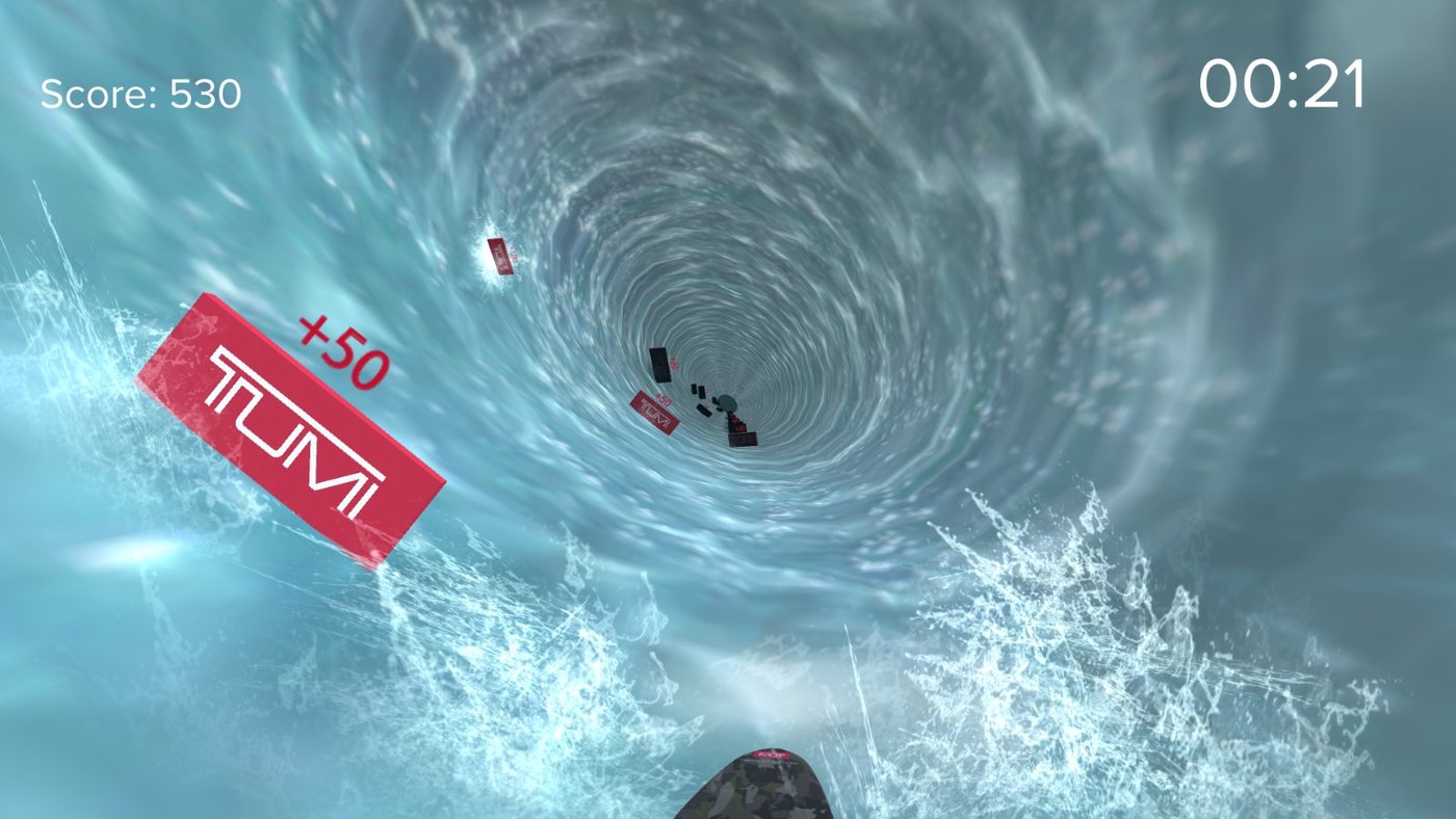 Surfing simulator game screen